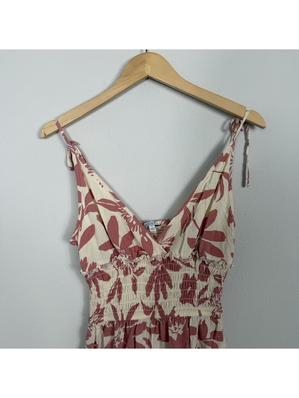 Patrons of Peace Arcadia Jumpsuit Wide Leg Pockets Dusty Mauve Floral Small - Picture 2 of 7